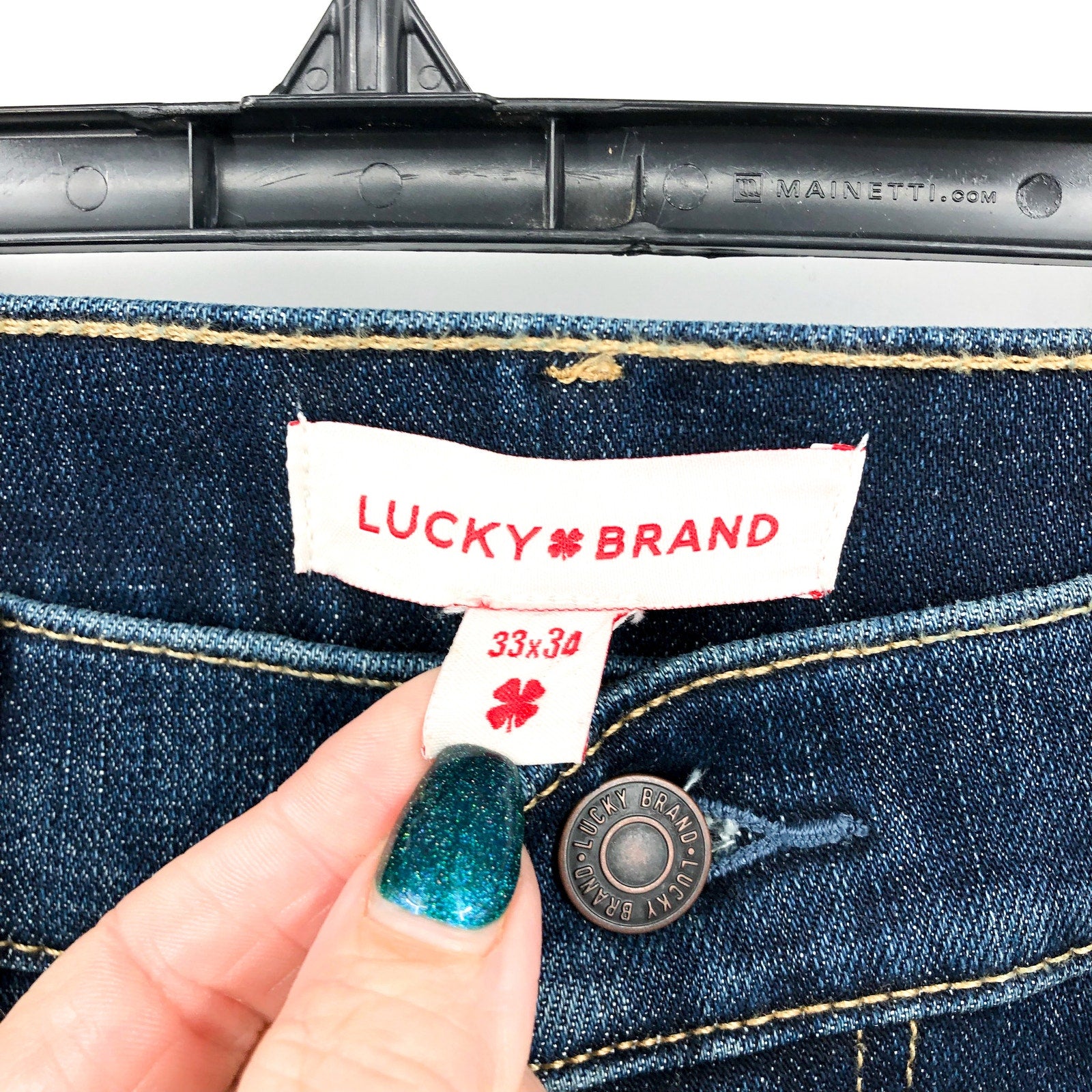 LUCKY BRAND Men's 410 Athletic Straight Jeans 33x34 Blue Royce Stretch NWT