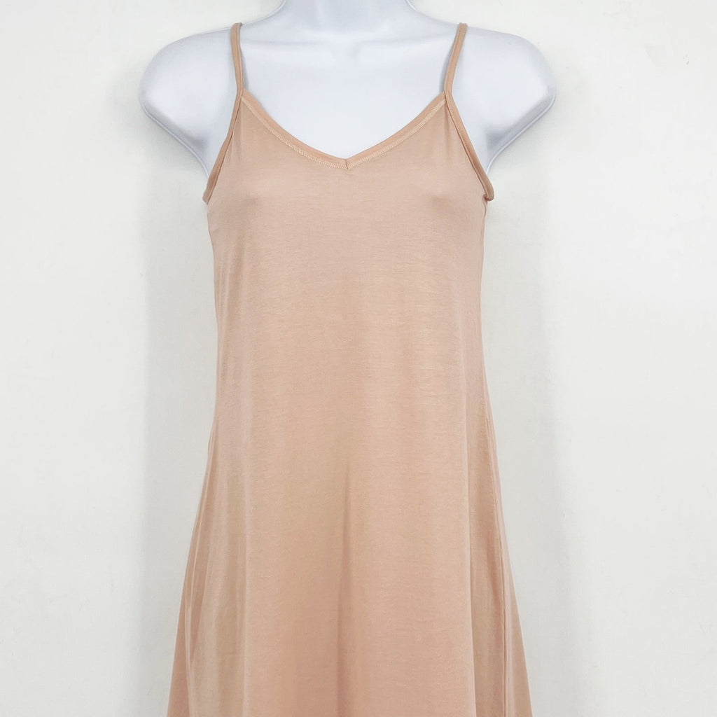 HANRO Women's Ultralight Cotton Bodydress Small Beige Sleeveless 1828 NWT