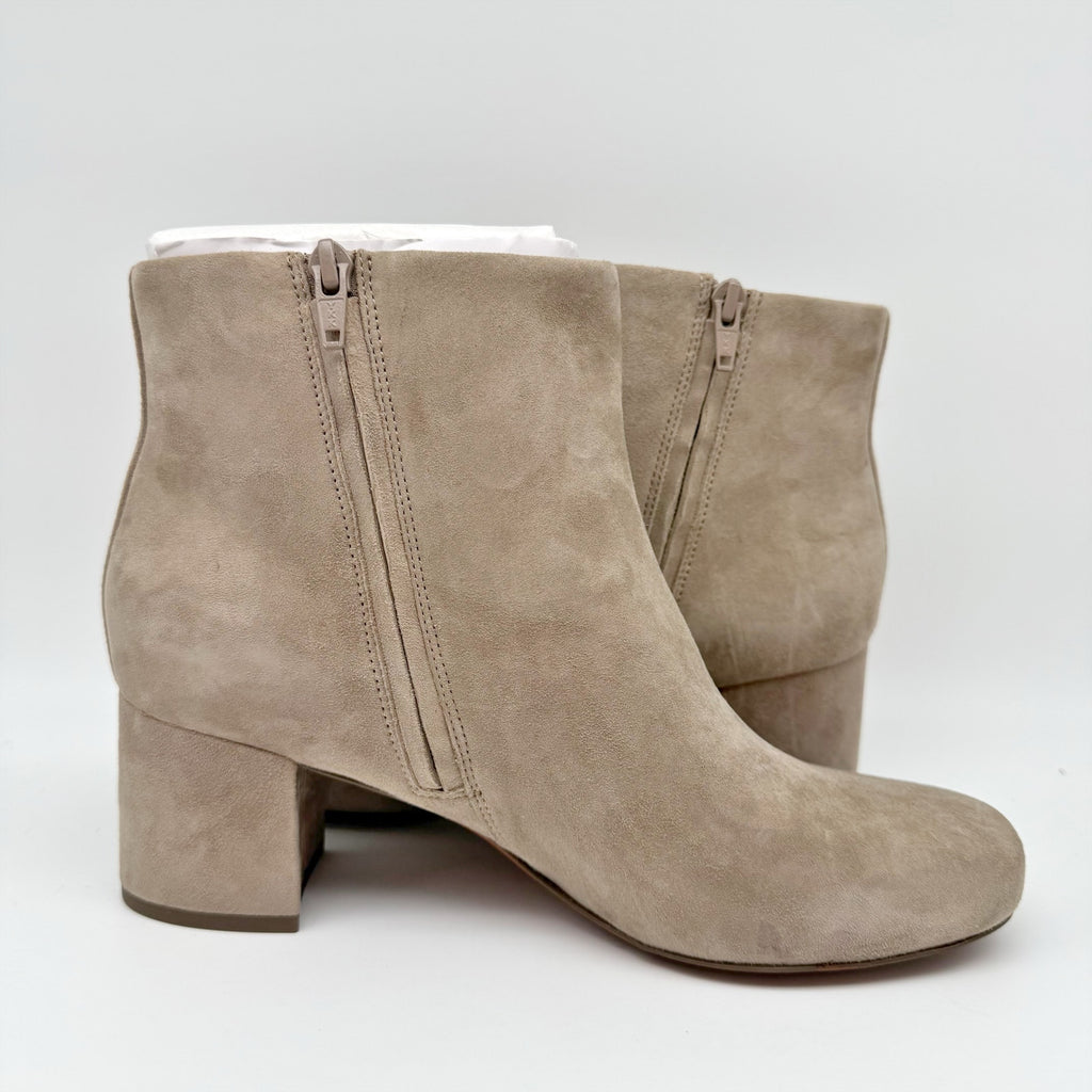 Vionic Womens Sibley Ankle Booties Size 9 M EU 40 Beige Suede Boots NIB