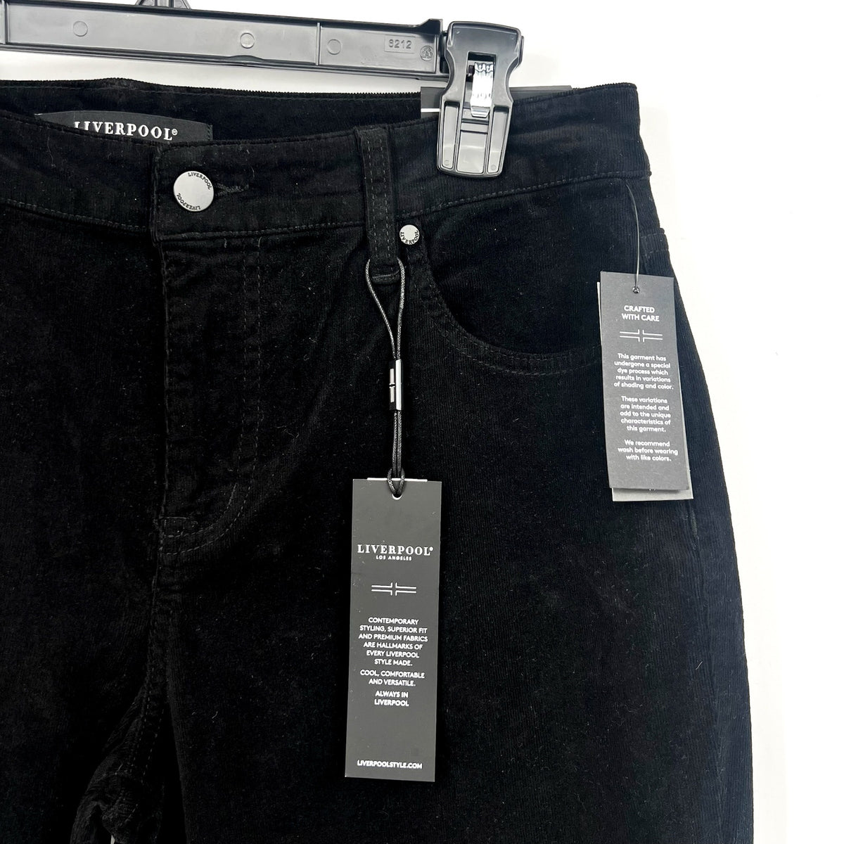 Liverpool Women's Marley Girlfriend Jeans SIZE 10 30 Black Corduroy Stretch NWT