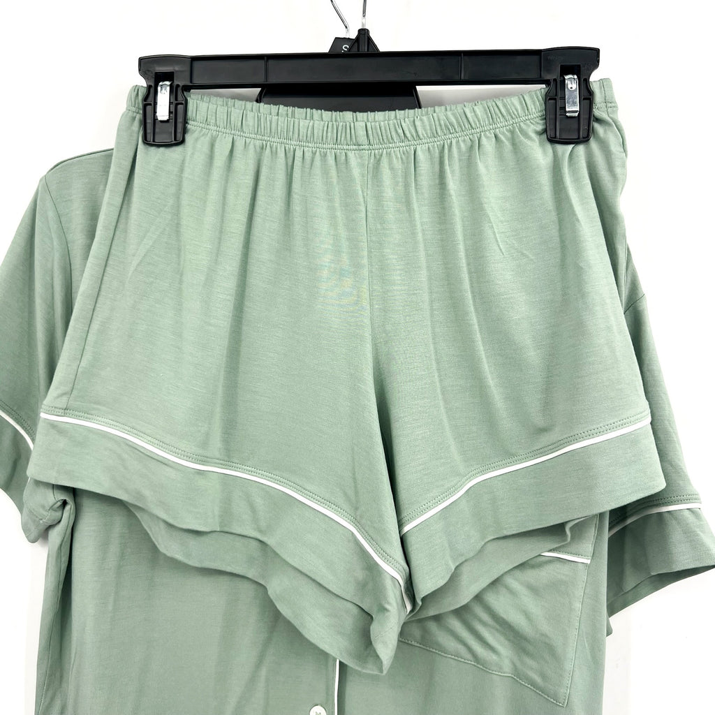 EBERJEY Gisele Relaxed Shorts PJ Set XS Eucalyptus Green TENCEL Modal NWT
