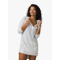 PRANA Women's Mantra Bay Tunic Cover Up Small White Long Sleeve Hooded NWT