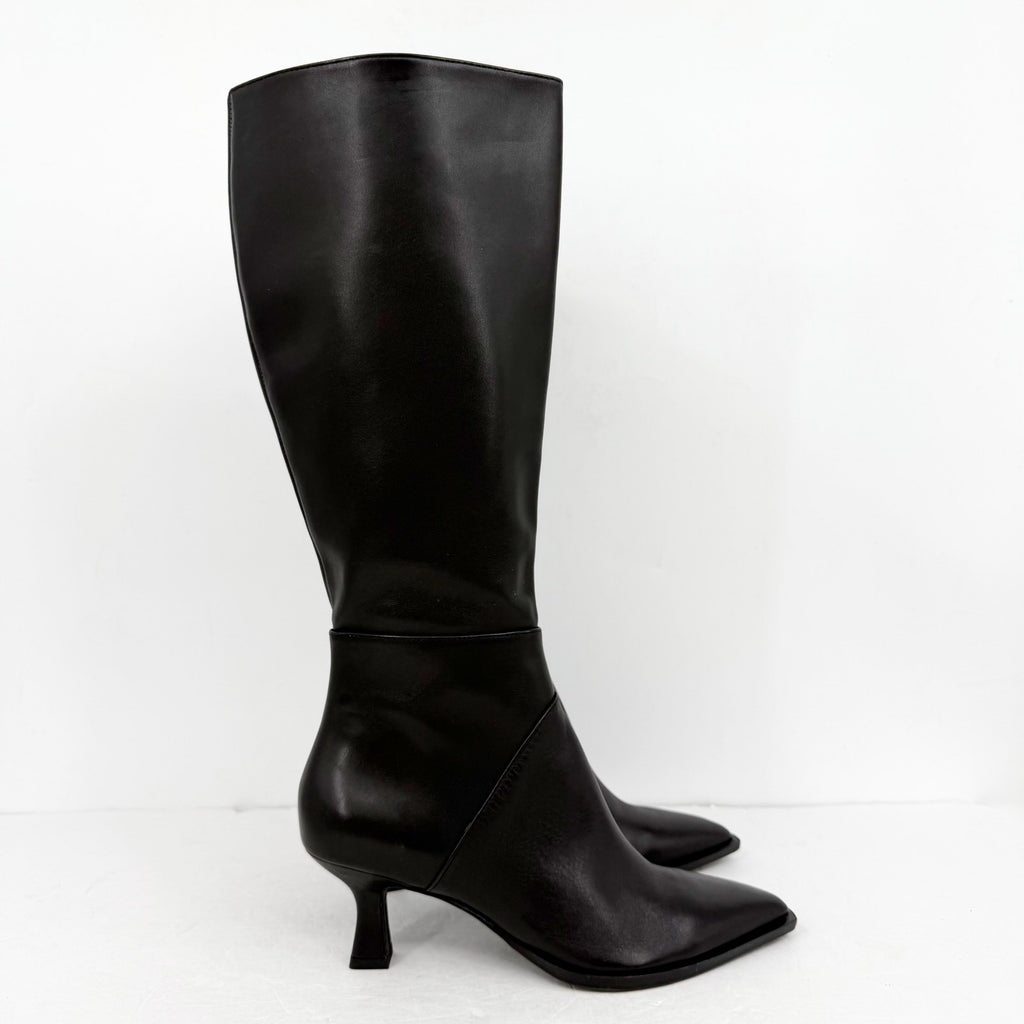 Dolce Vita Womens Ashton Knee High Boots Size 10 M EU 40.5 Black Leather NWOB