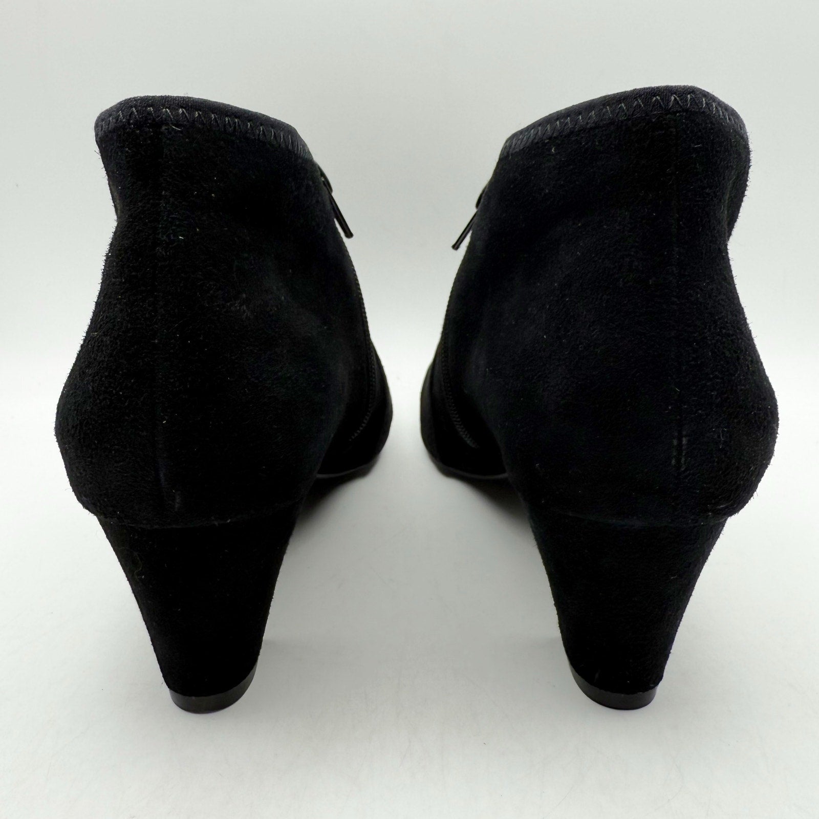 David Tate Womens Anna Bootie US 9.5 M Black Suede Ankle NIB