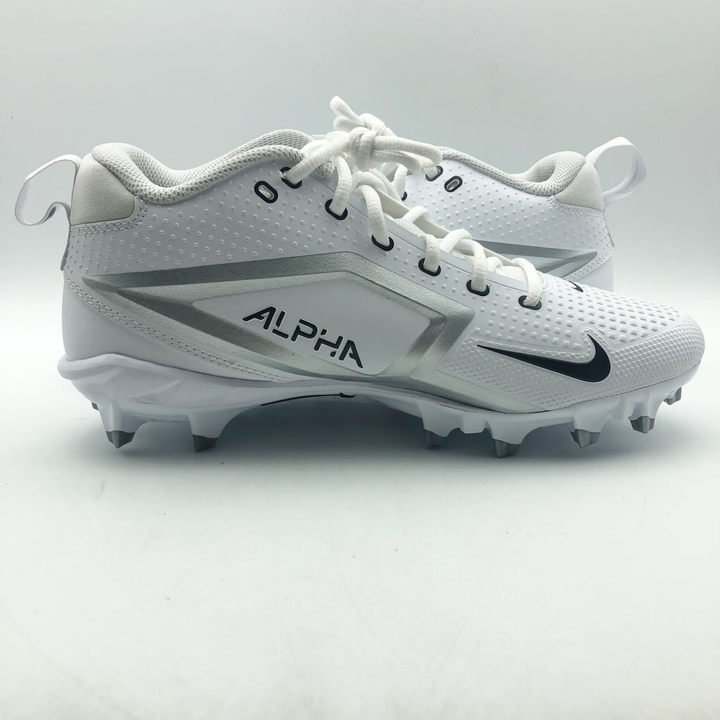 Nike Mens Alpha Menace 4 Varsity Molded Football Cleats SIZE 12 White Black NWOB