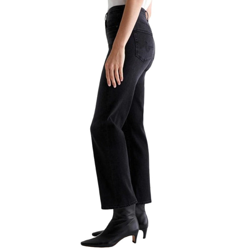 AG ADRIANNO GOLDSCHMIED Brinley Straight Leg Jeans Size 26 4 Black Glasgow NWT