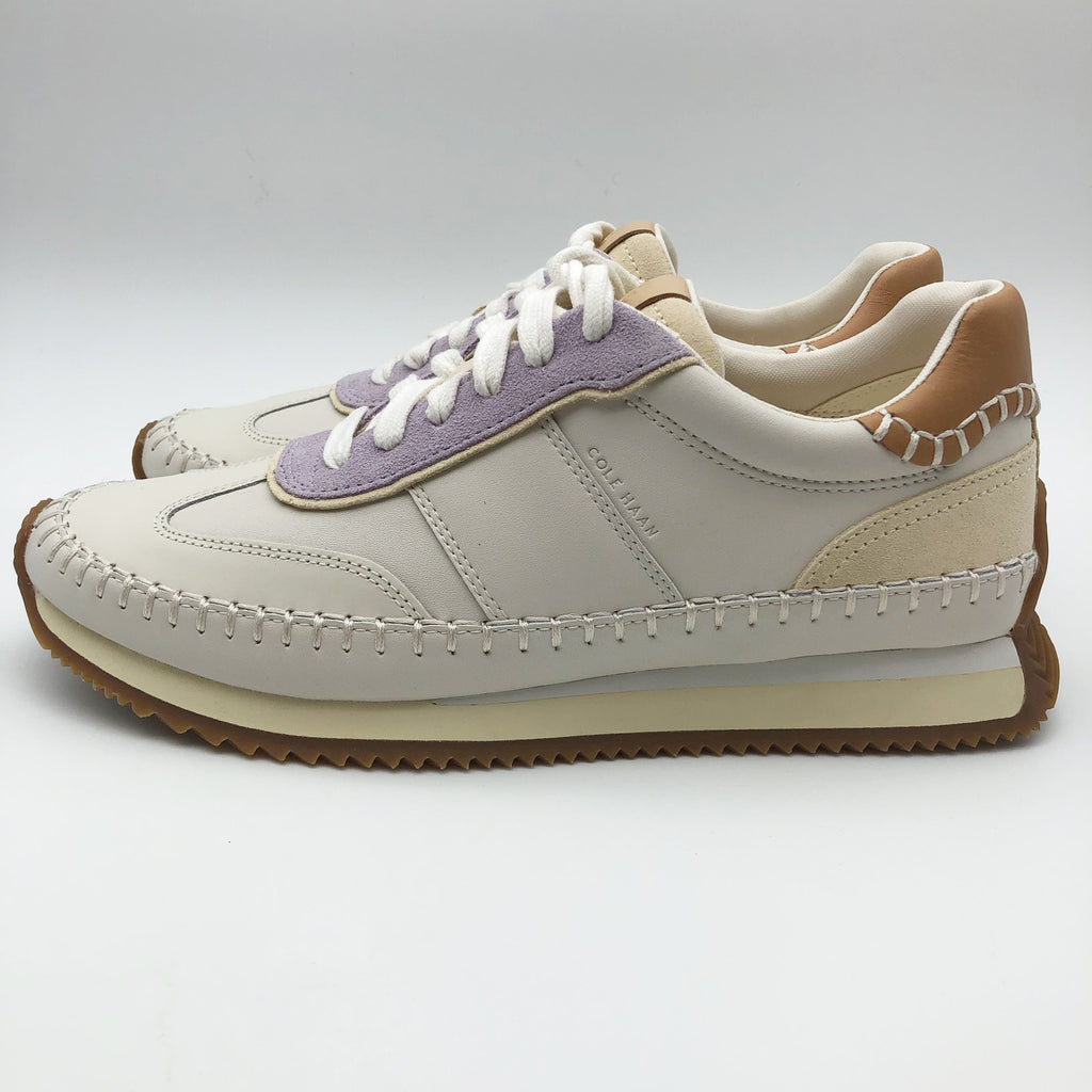 Cole Haan Womens Grandpro Premier Runners Sneakers 6 WIDE White Purple NIB