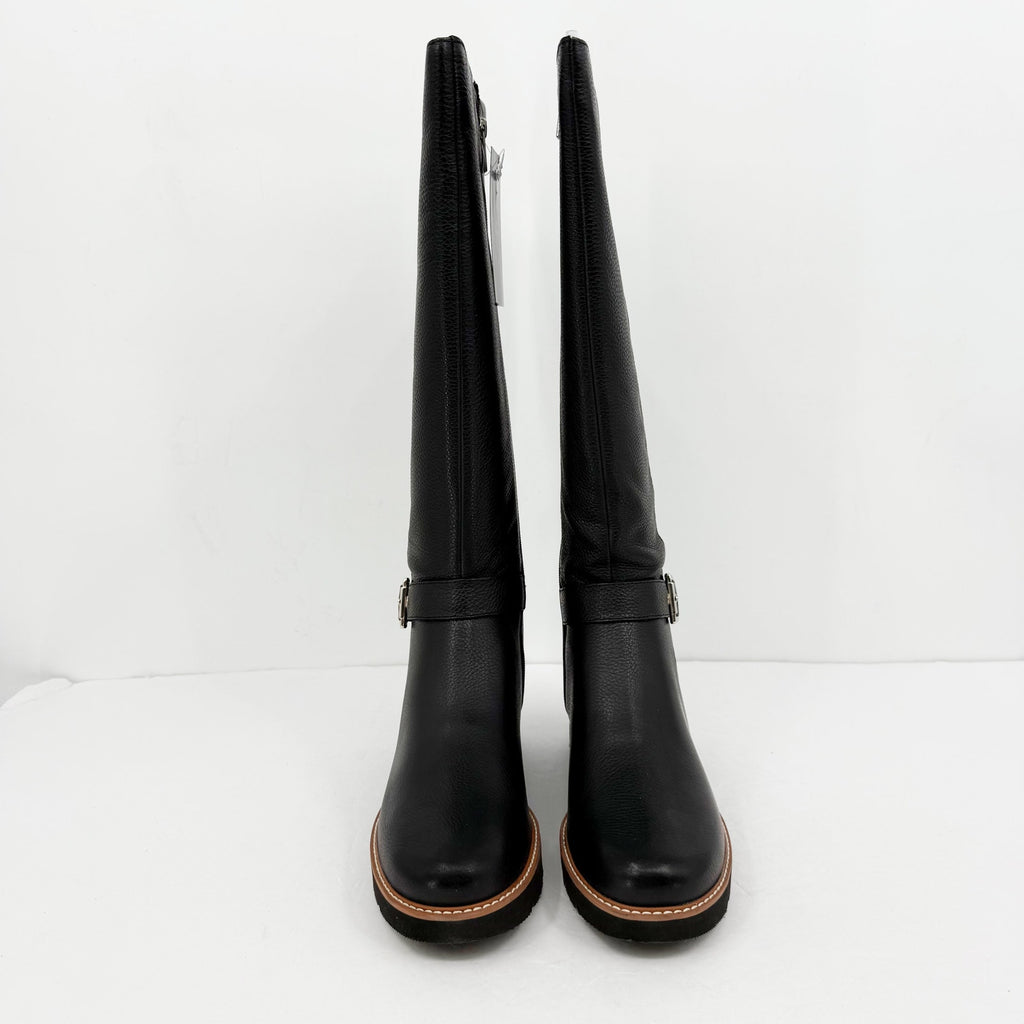Naturalizer Womens Darry Knee High Boot 10.5 M Black Water-Repellent Leather NIB
