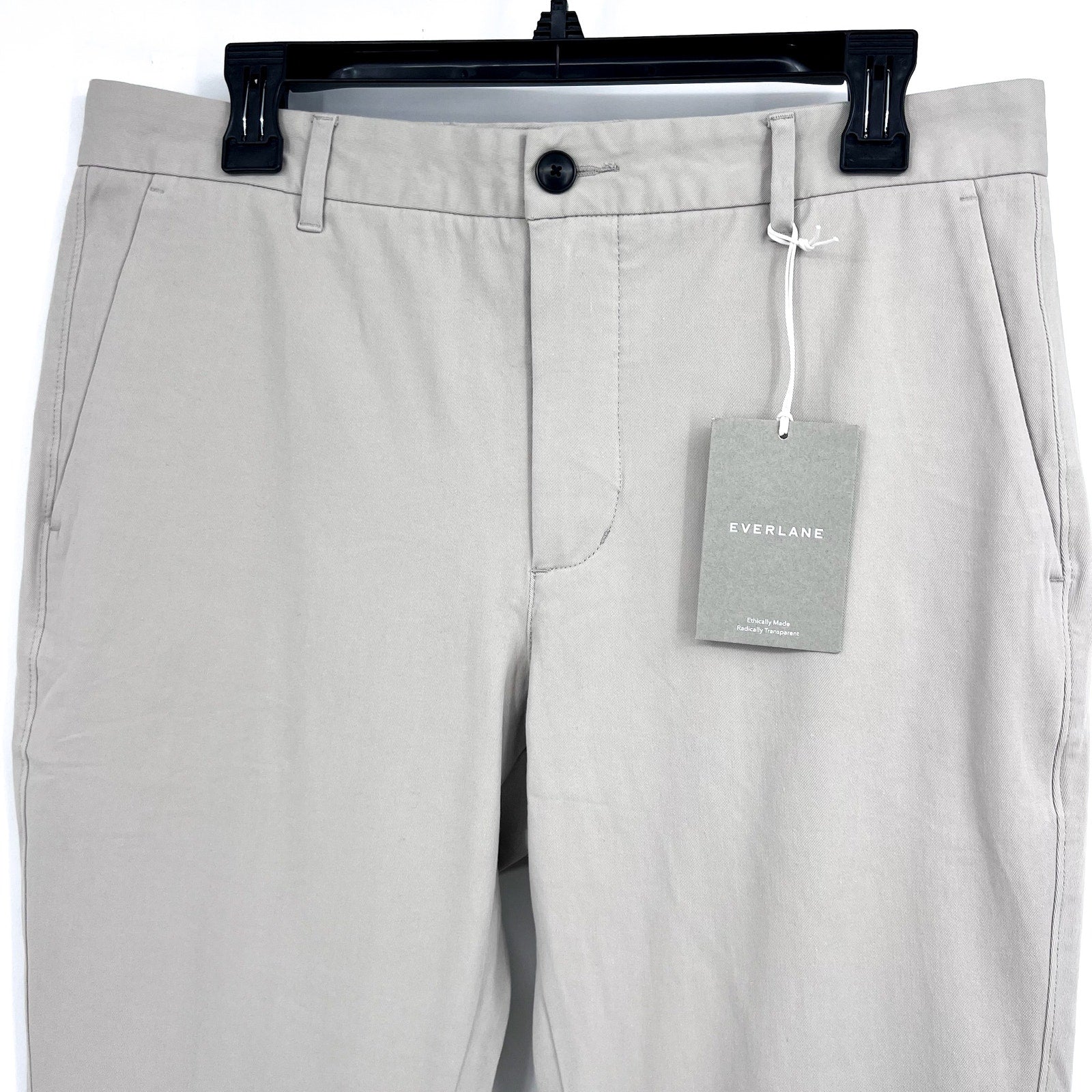 EVERLANE Men's Uniform Performance Chinos 34x32 Stone Gray Slim Fit Pants NWT