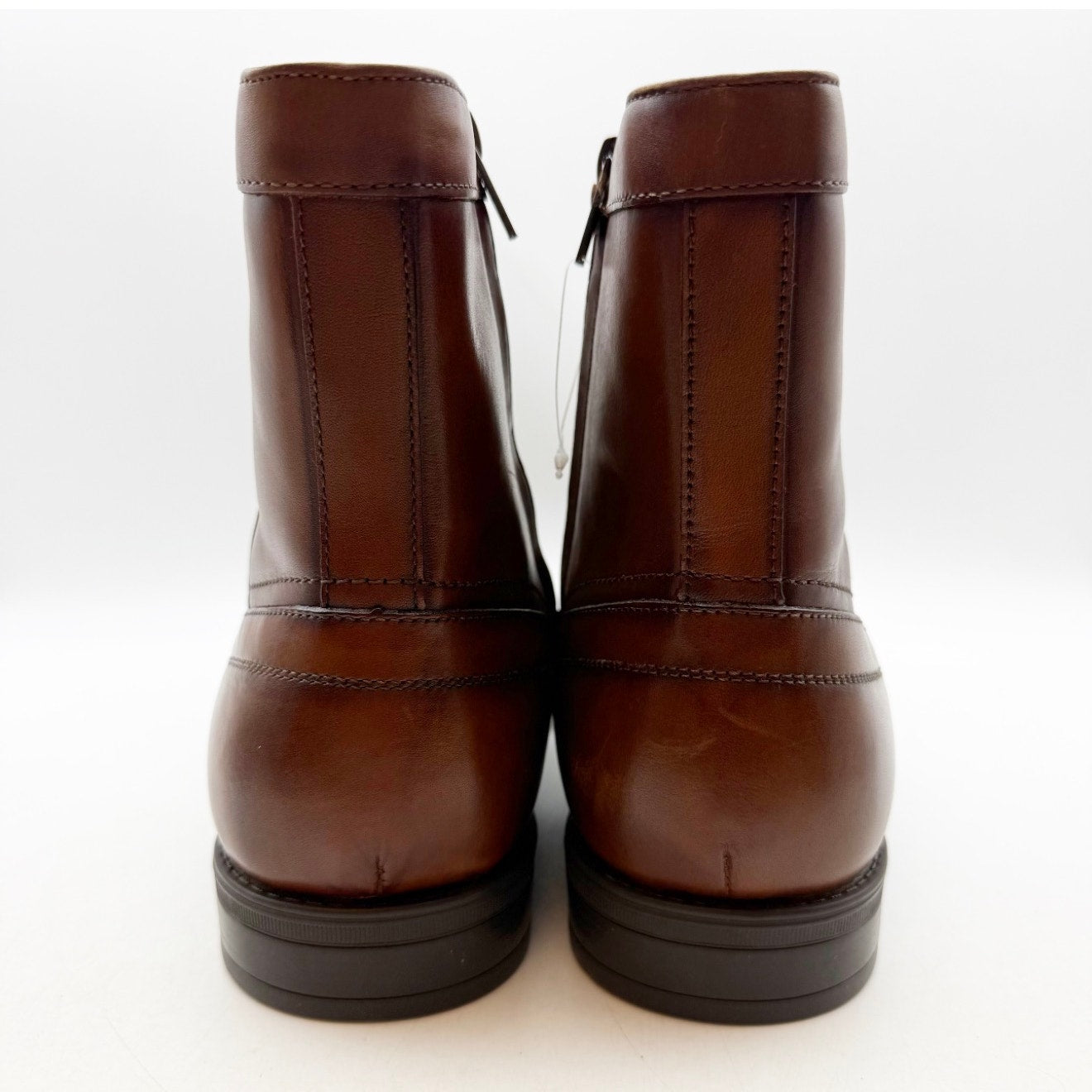 Florsheim Mens Midtown Plain Toe Boots US 8.5 EEE (3E) Brown Cognac Leather NIB