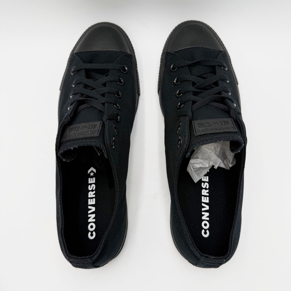 Converse Mens Chuck Taylor All Star Low Sneakers Size 10.5 Black Monochrome NWOB
