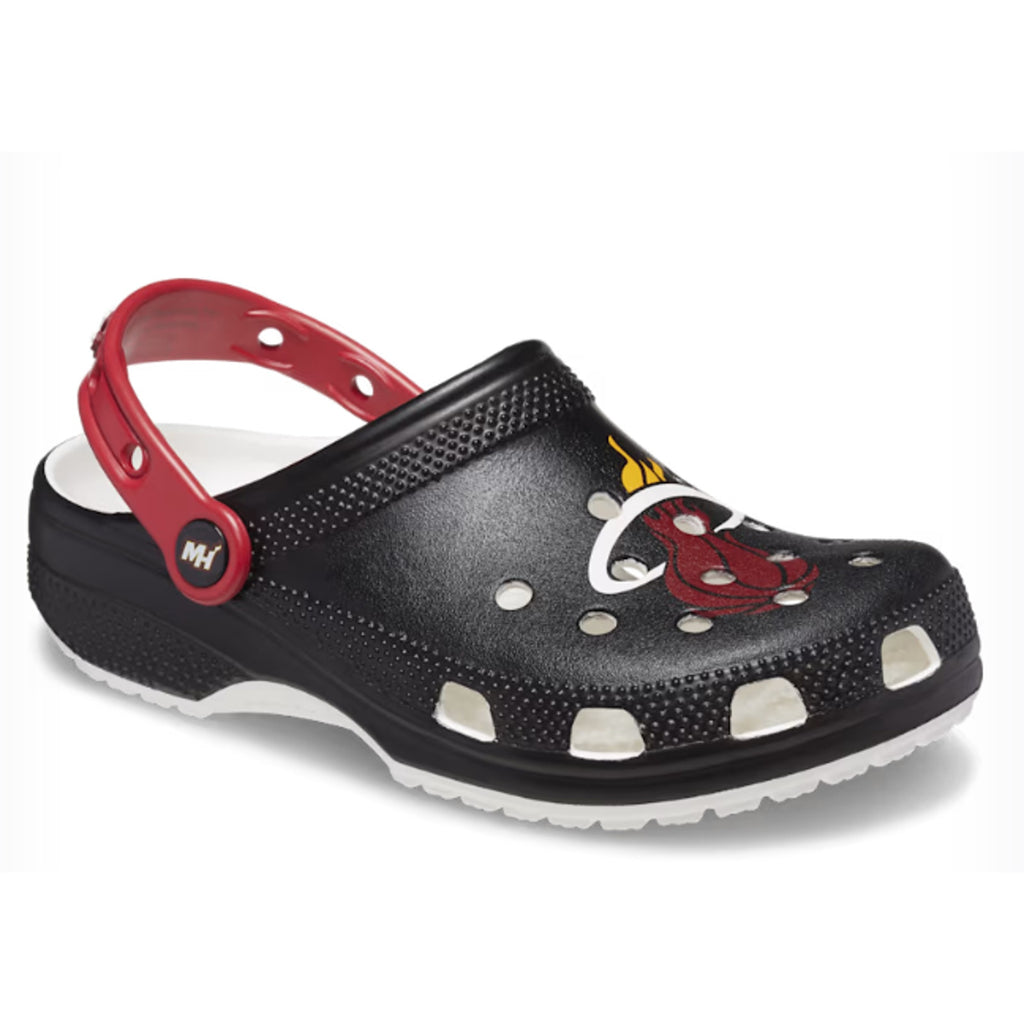 Crocs NBA Miami Heat Classic Clogs MENS 8 WOMENS 10 Black Red NWT
