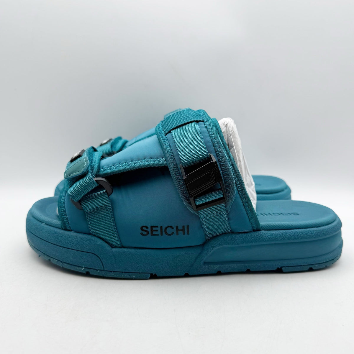 Seichi Mens Yoroi V2 Slide Sandals Size 8 EU 41 Forest Green Blue NIB