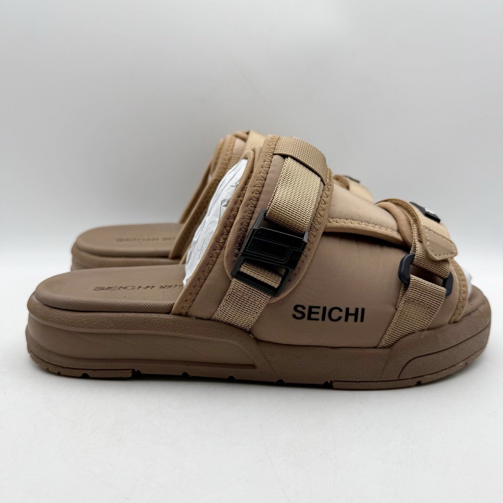 Seichi Mens Yoroi V2 Slide Sandals Size 10 EU 43 Mocha Brown NIB