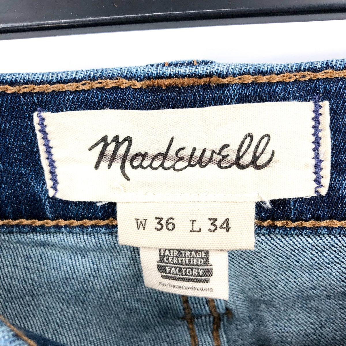 MADEWELL Men's Skinny Jeans 36x34 Blue Leeward Wash COOLMAX Denim MA262 NWT