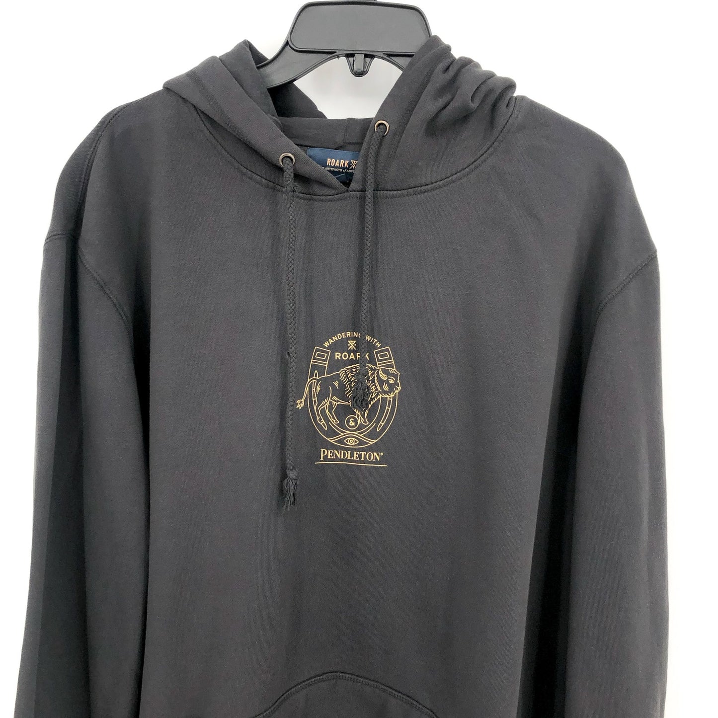 ROARK X PENDLETON Bison Graphic Hoodie Sweatshirt XL Black NWT
