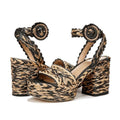 Sam Edelman Womens Iliana Espadrille Heeled Sandals Size 9 Beige Black NWOB