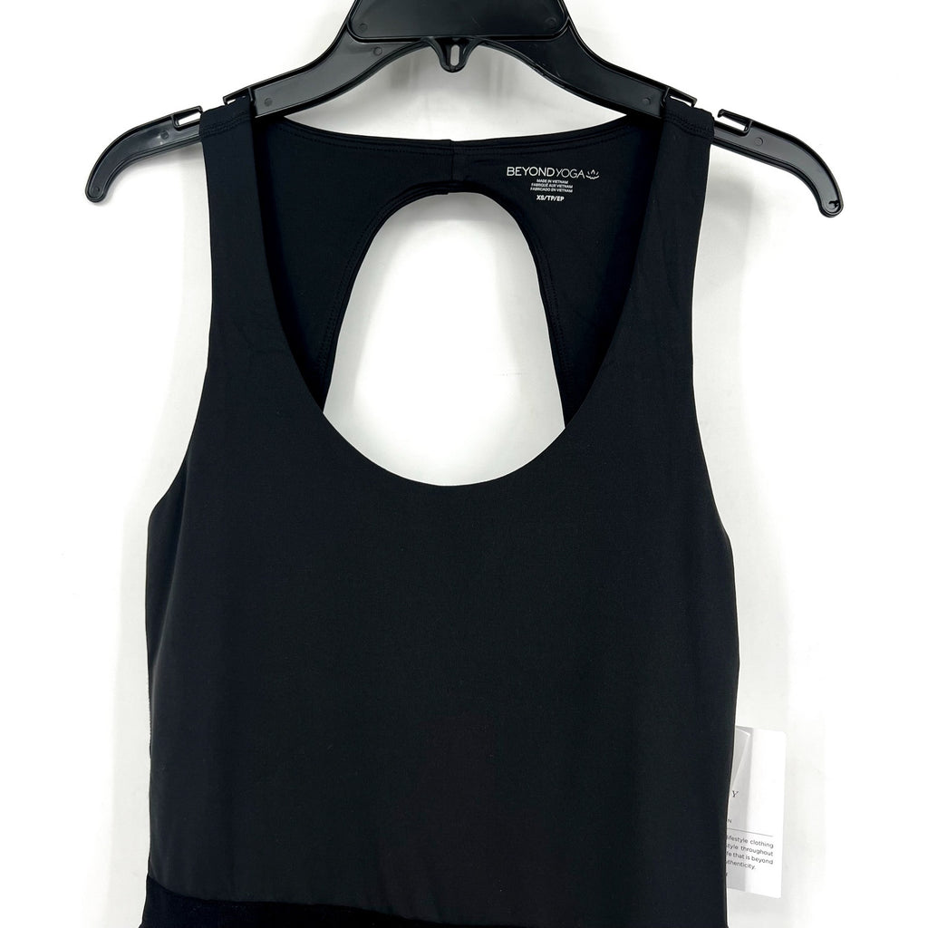 BEYOND YOGA Women's Score Pleated Dress XS Black Sleeveless Interior Shorts NWT