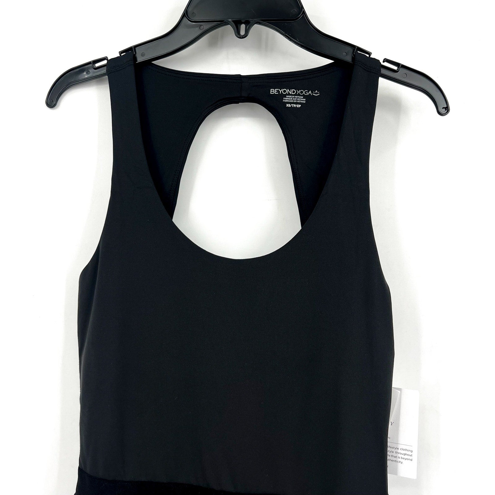 BEYOND YOGA Women's Score Pleated Dress XS Black Sleeveless Interior Shorts NWT