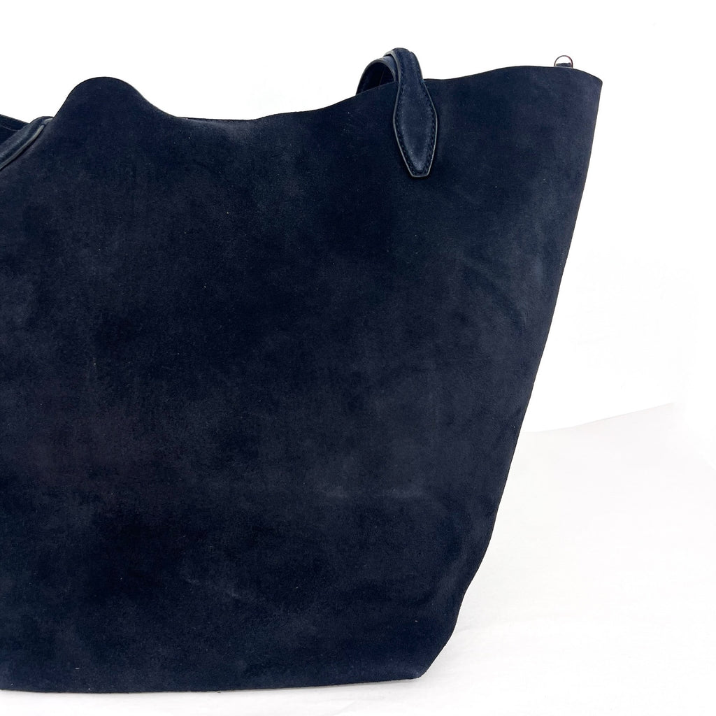 MADEWELL Women's The Oversized Shopper Tote Large Jet Blue Suede NWT