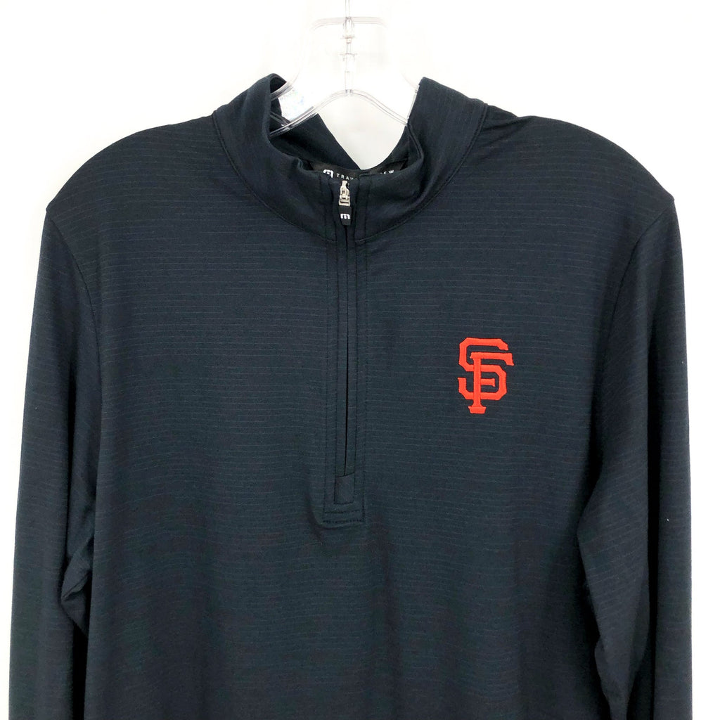 TRAVIS MATHEW Mens San Francisco Giants The Heater Quarter-Zip Medium Black NWT