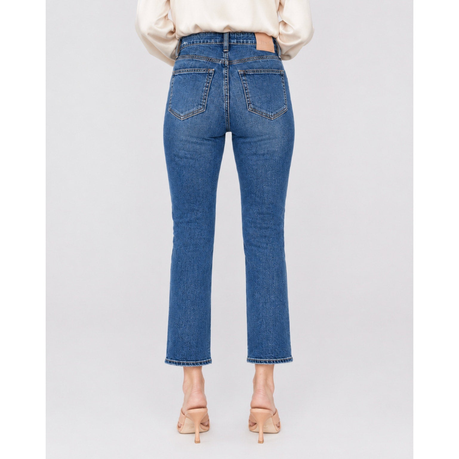 PAIGE Womens Cindy Crop Jeans Size 25 US 0 Blue Say Anything Exposed Button NWOT