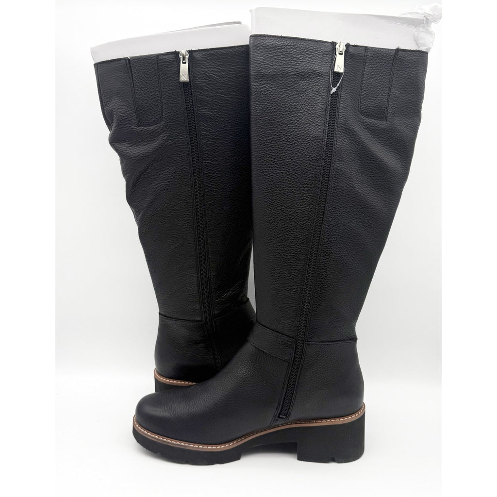 Naturalizer Womens Darry Knee High Boots US 9 Black Leather Water-Repellent NWOB