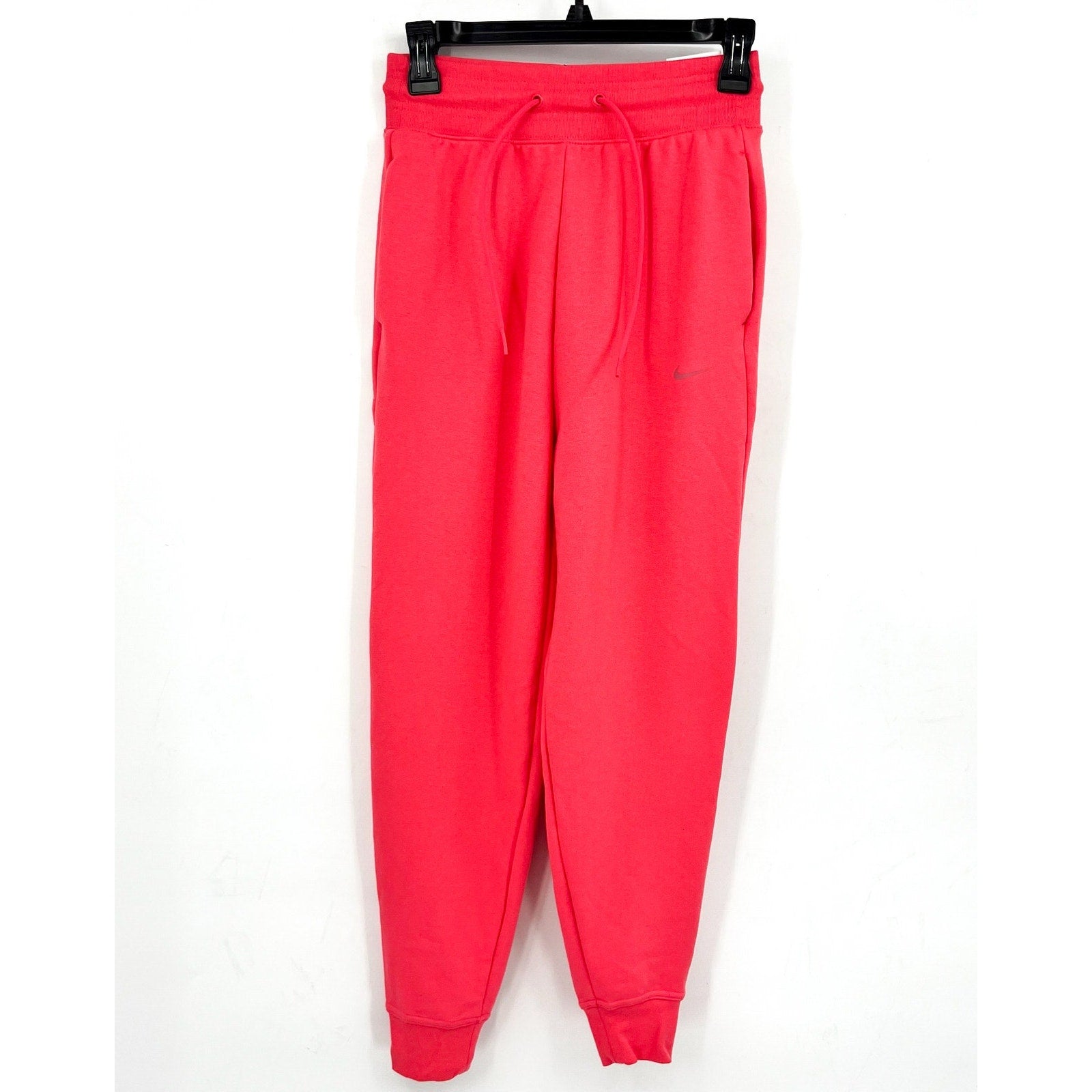 NIKE Women's Dri Fit 7/8 Joggers XS Aster Pink High-Waisted French Terry NWT