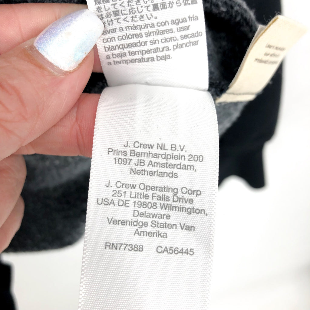 MADEWELL Woodland Reverse Crew Neck Sweatshirt Small True Black NK077 NWOT