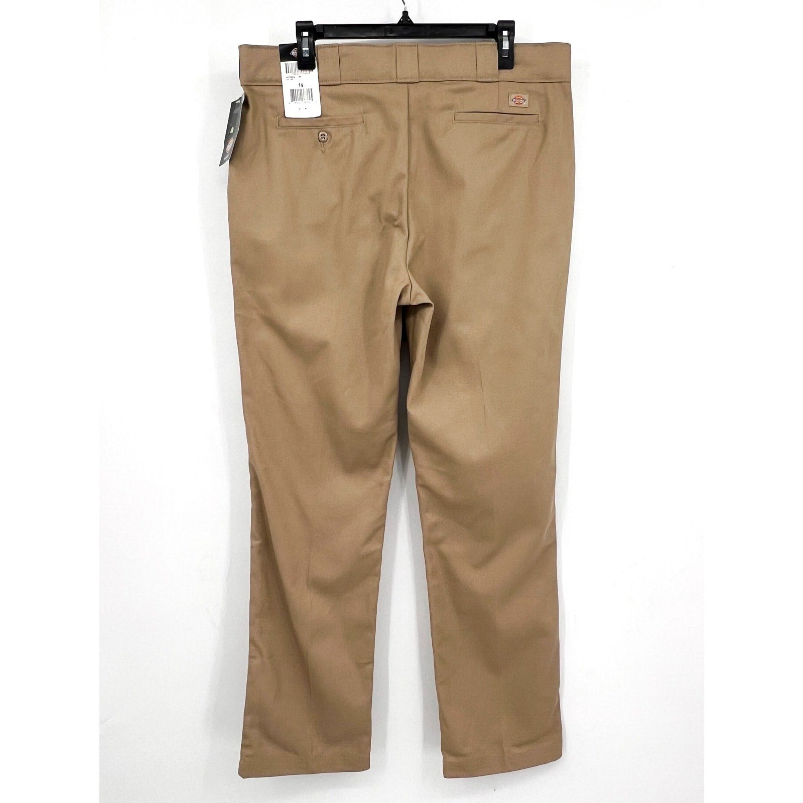 DICKIES Womens 776 Flex Slim Fit Pants Size 14 Tan Desert Sand Stretch Twill NWT