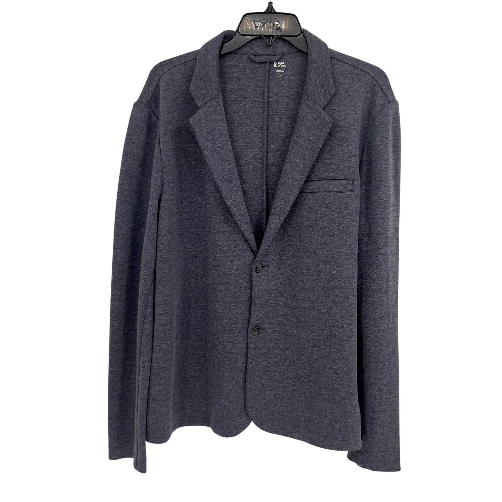 RIGHT OF WAY Men's Brody Knit Blazer Jacket XXL Heather Blue NWOT