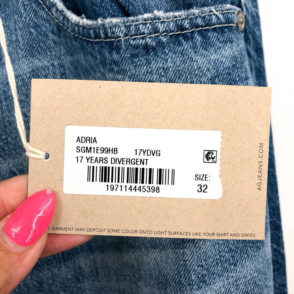 AG ADRIANO GOLDSCHMIED Womens Adria Wide Leg Jeans Size 32 US 14 Divergent NWT