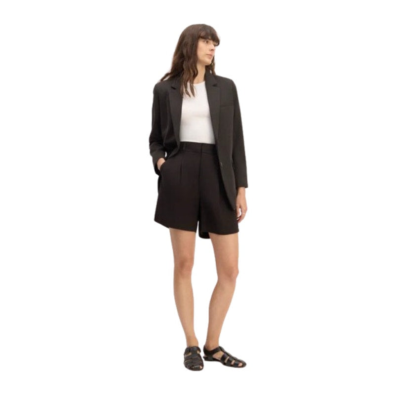 EVERLANE Women's The Way-High Drape Shorts Size 4 Black Pleated NWT