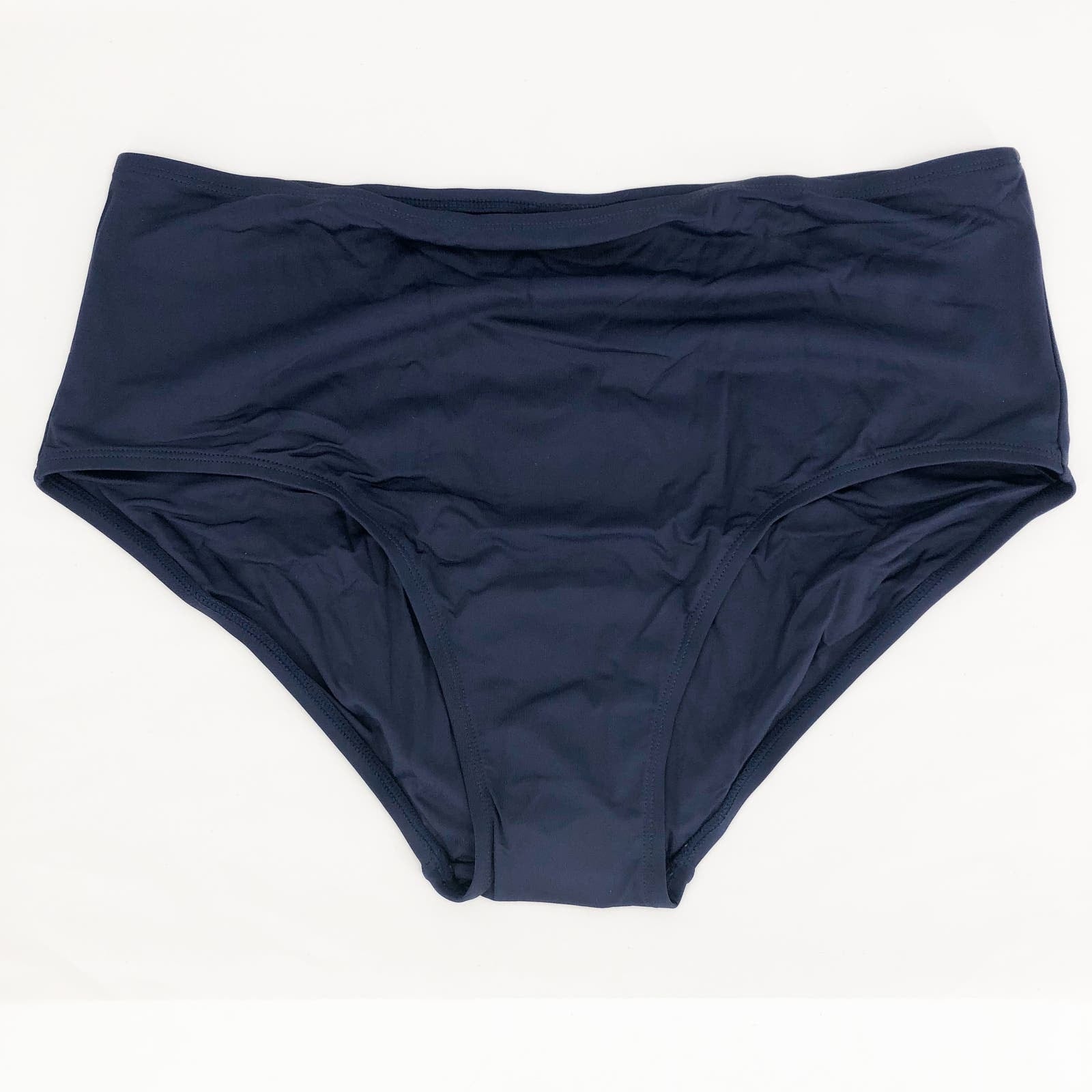 ANDIE SWIM High Waisted Bottom XS Navy Blue Full Coverage Swimsuit NWT