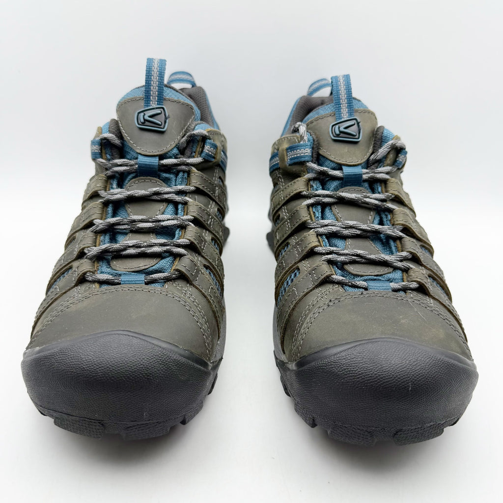 Keen Mens Voyageur Hiking Shoes US 12 EU 46 Brown Blue Water Resistant NWOB