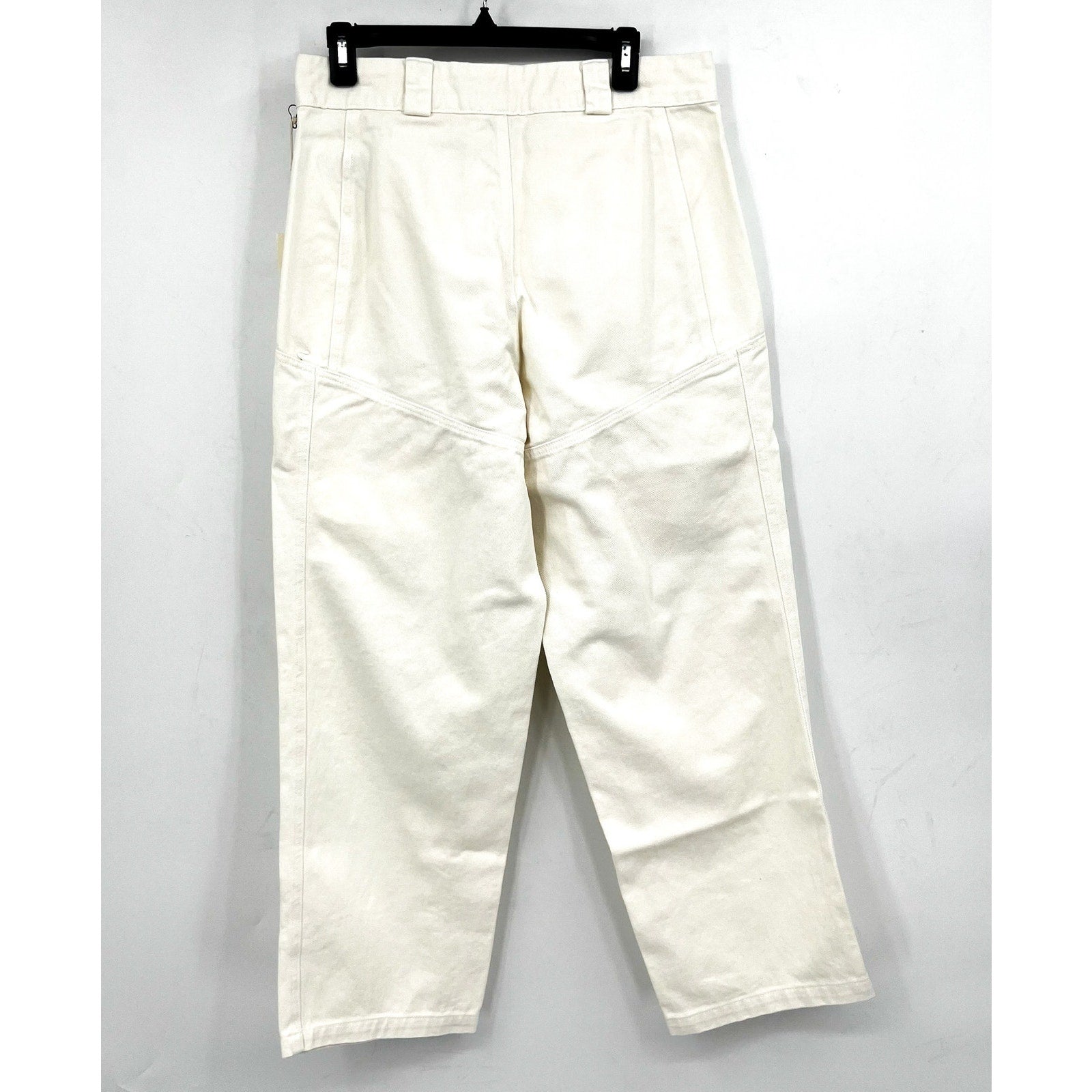 LACAUSA Women's Diego Cargo Trouser Jeans Size 2 Parchment Whit High Rise NWT