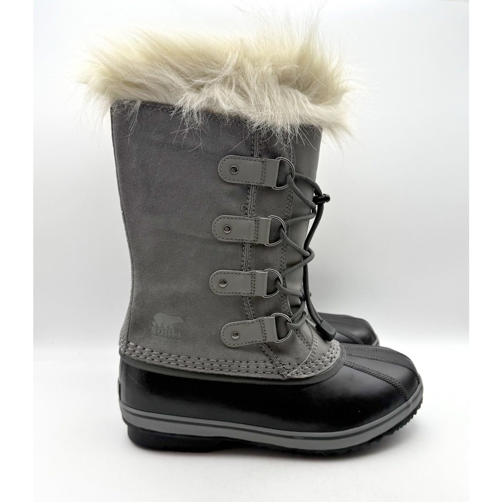 Sorel Kids Joan of Arc Duck Boots US 6 EU 38 Gray Brown Waterproof Snow NIB