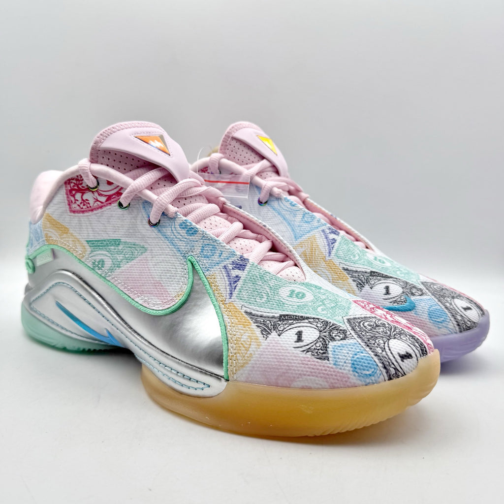 Nike Monopoly LeBron XXII 22 QS Currency Athletic Shoes Mens 10 White Pink NIB