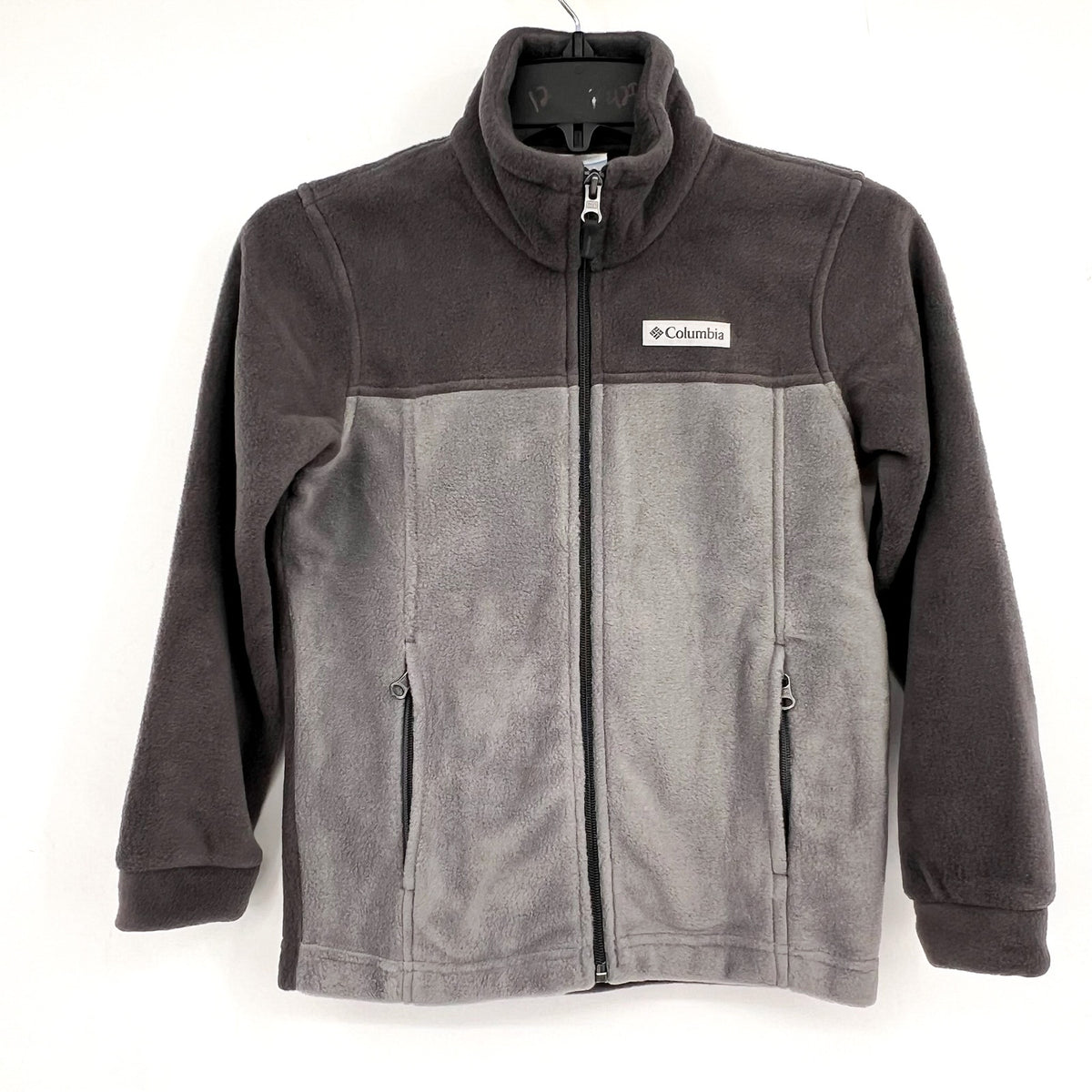 COLUMBIA Youth Steens Mountain II Fleece Jacket Small City Grey/Shark NWOT