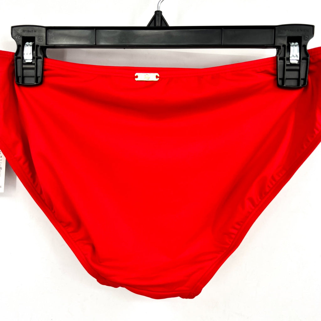 RALPH LAUREN Beach Club Hipster Bikini Swim Bottoms Size 12 Red NWT