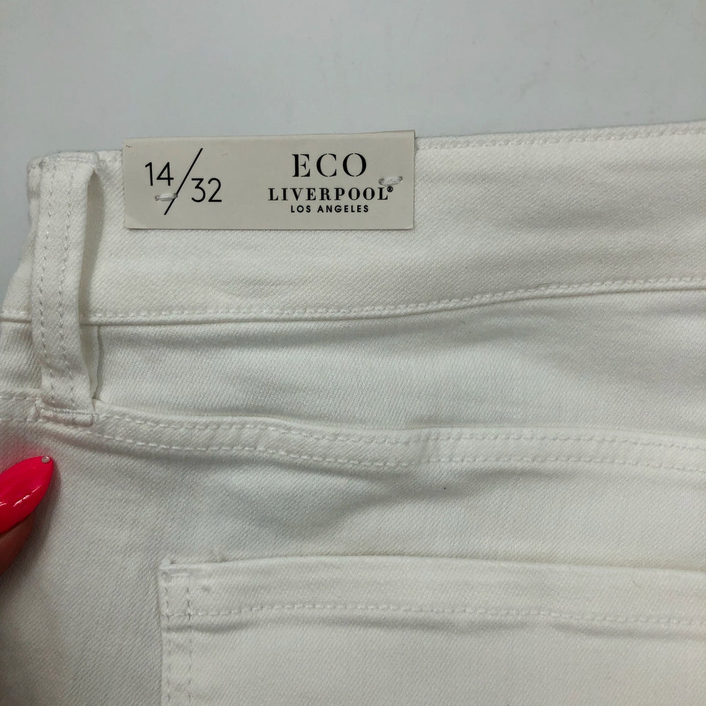 LIVERPOOL Abby Skinny Ankle Jeans Size 14 Bright White Mid Rise Stretch NWT