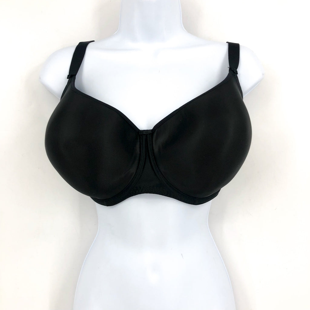 FANTASIE Women's Smoothing Molded T-Shirt Bra Size 32K Black Underwire NWOT