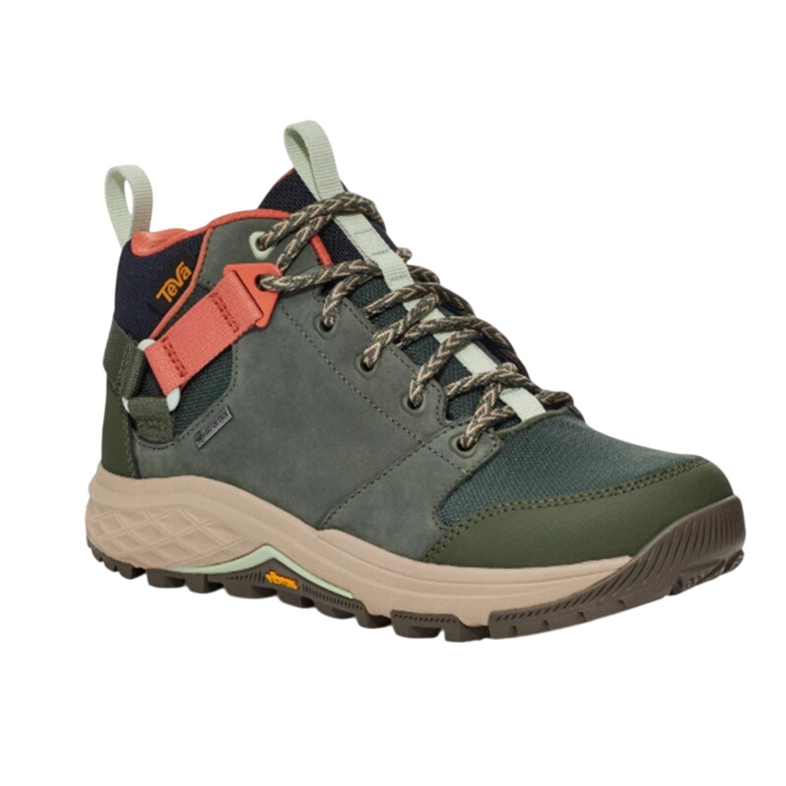 Teva Womens Grandview GTX Mid Hiking Boots US 7 Green Thyme Waterproof NWOB
