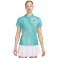 Nike Womens Dri-FIT Golf Polo Medium Green Short-Sleeve Printed NWT