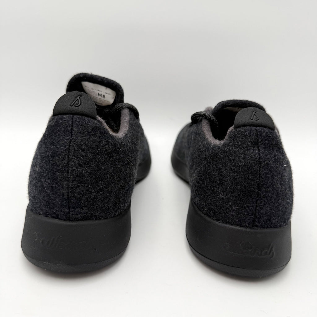 AllBirds Mens Wool Runner Sneakers US 8 EU 40.5 Black Athletic NIB