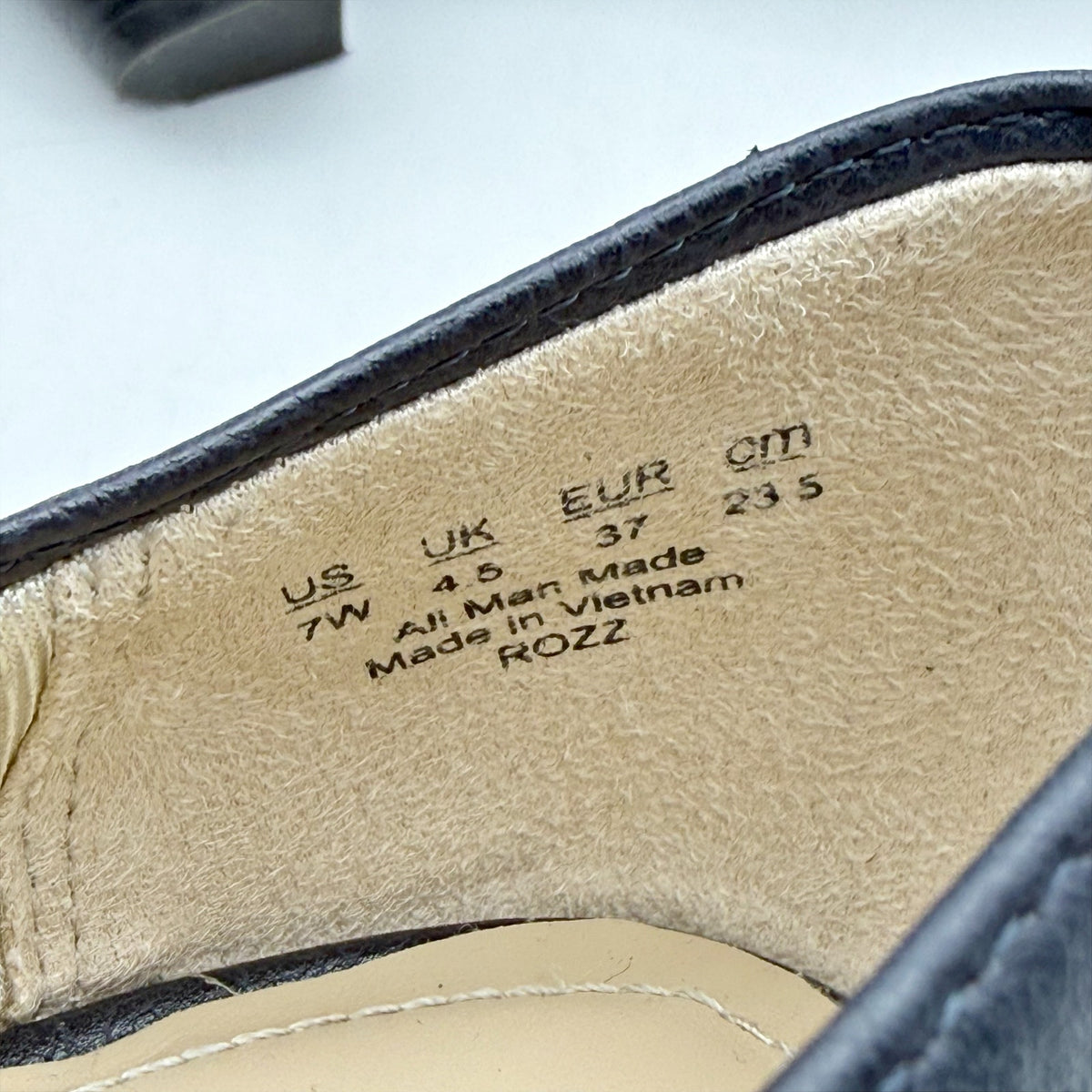 LifeStride Womens Rozz Mary Janes Heels Size 7 WIDE Navy Blue Vegan Leather NIB