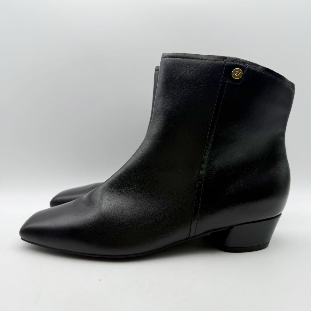 Naturalizer Womens Raffee Ankle Boots Size 7.5 M EU 38 Black Leather Booties NIB