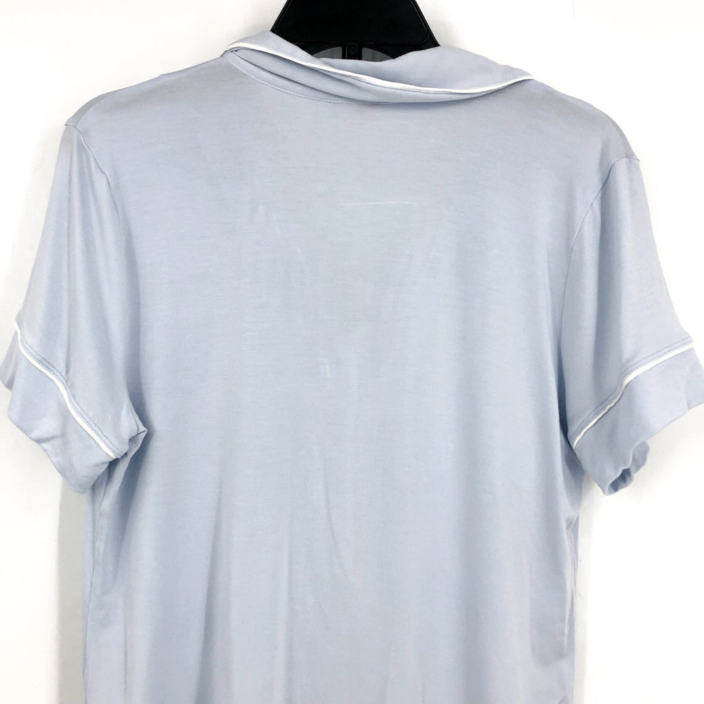EBERJEY Gisele Relaxed Short PJ Set Small Ice Blue Ivory TENCEL Modal NWOT