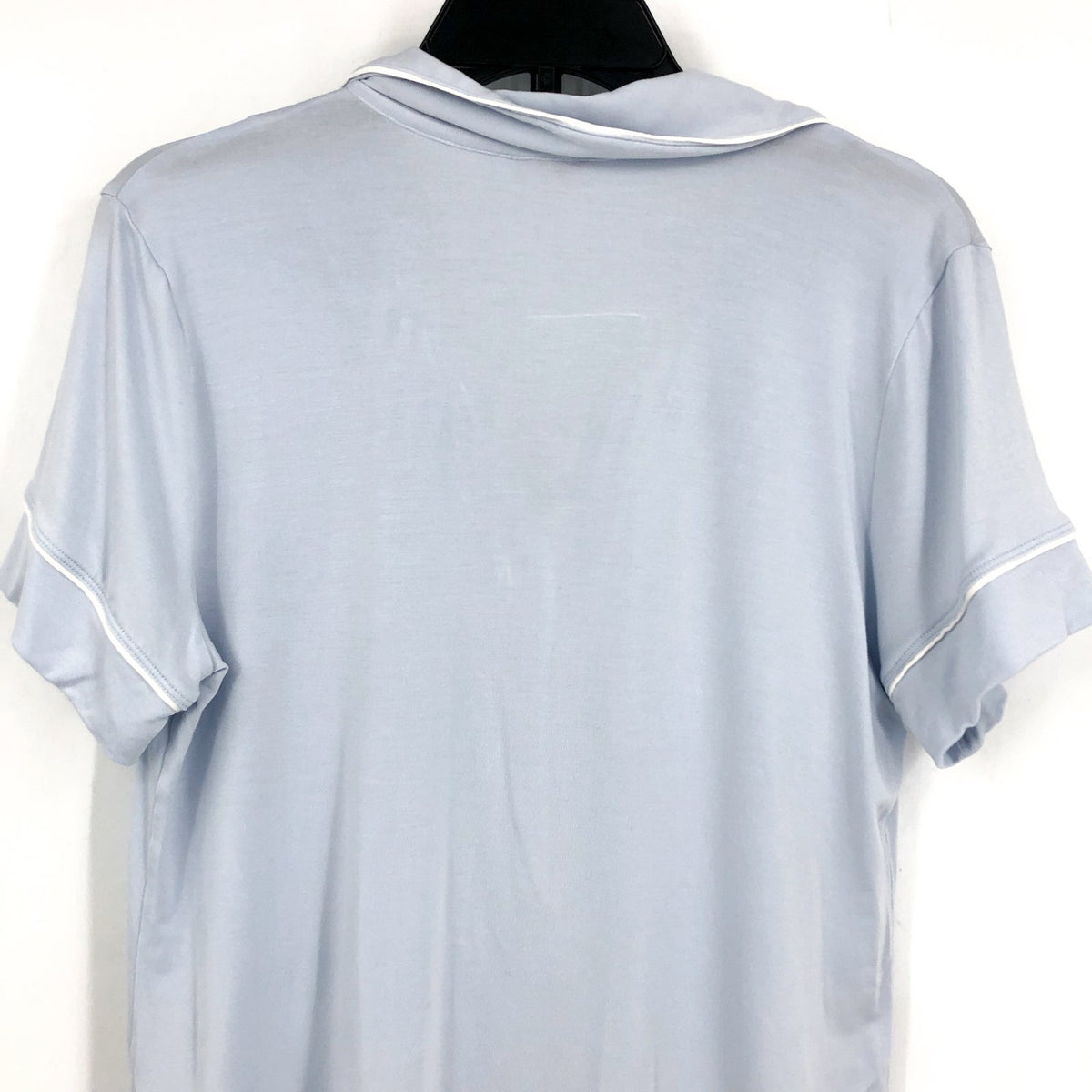 EBERJEY Gisele Relaxed Short PJ Set Small Ice Blue Ivory TENCEL Modal NWOT