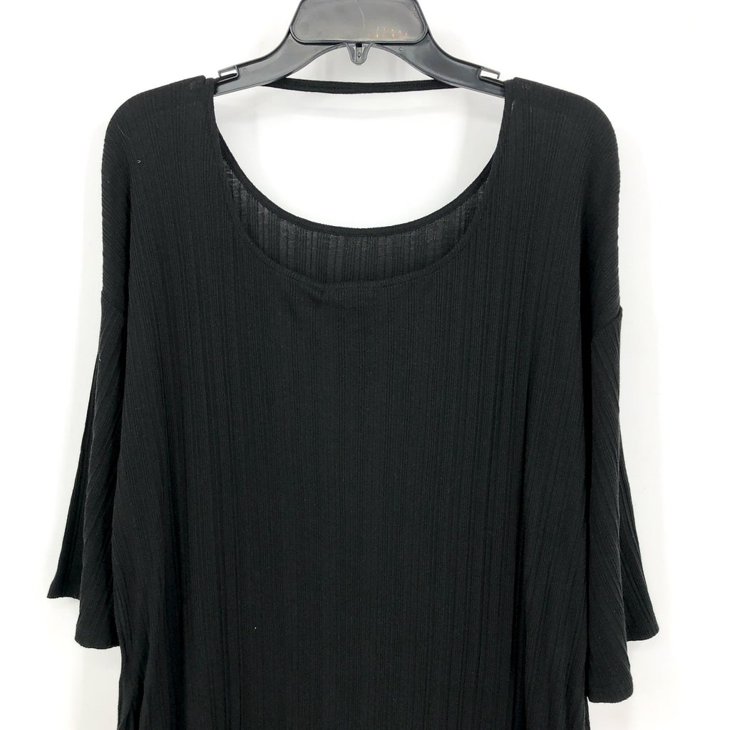 SKIN Women's Pima Robin Caftan Size 3 Large Black Cotton Rib Loungewear NWT